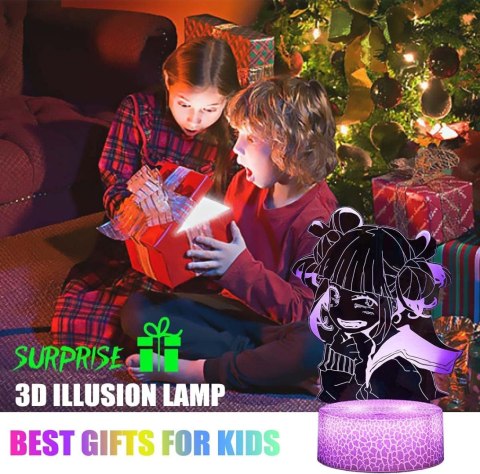 LAMPKA NOCNA 3D ILLUSION DLA DZIECI 3 WZORY 16 KOLORÓW WZÓR ANIME LAMPKA NOCNA 3D ILLUSION DLA DZIECI 3 WZORY 16 KOLORÓW WZÓR ANIME