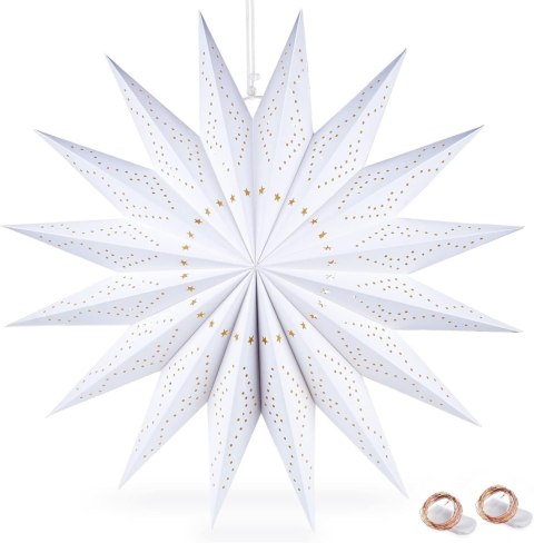 ŚWIĄTECZNA GWIAZDA LED PODŚWIETLANA LAMPION AŻUROWA 3D 16-punktowa 73cm ŚWIĄTECZNA GWIAZDA LED PODŚWIETLANA LAMPION AŻUROWA 3D 16-punktowa 73cm
