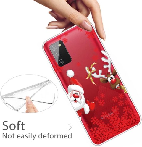 SZKŁO ETUI PRZEZROCZYSTE SAMSUNG GALAXY A02s MIKOŁAJ RENIFER ŚWIĘTA SZKŁO ETUI PRZEZROCZYSTE SAMSUNG GALAXY A02s MIKOŁAJ RENIFER ŚWIĘTA