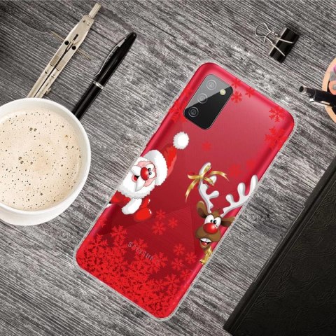 SZKŁO ETUI PRZEZROCZYSTE SAMSUNG GALAXY A02s MIKOŁAJ RENIFER ŚWIĘTA SZKŁO ETUI PRZEZROCZYSTE SAMSUNG GALAXY A02s MIKOŁAJ RENIFER ŚWIĘTA