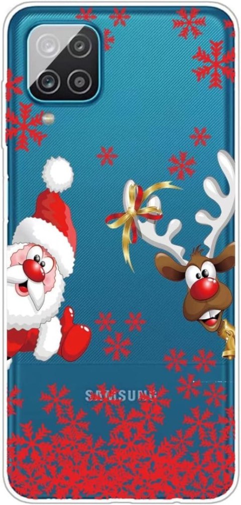 SZKŁO ETUI SAMSUNG GALAXY A12 5G PRZEZROCZYSTY ŚWIĄTECZNY MIKOŁAJ RENIFER SZKŁO ETUI SAMSUNG GALAXY A12 5G PRZEZROCZYSTY ŚWIĄTECZNY MIKOŁAJ RENIFER