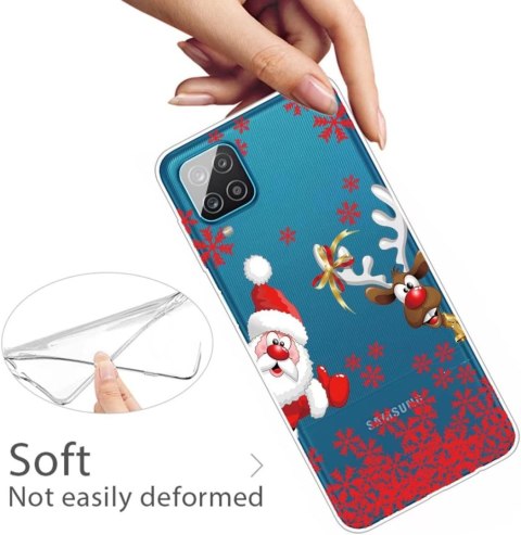 SZKŁO ETUI SAMSUNG GALAXY A12 5G PRZEZROCZYSTY ŚWIĄTECZNY MIKOŁAJ RENIFER SZKŁO ETUI SAMSUNG GALAXY A12 5G PRZEZROCZYSTY ŚWIĄTECZNY MIKOŁAJ RENIFER