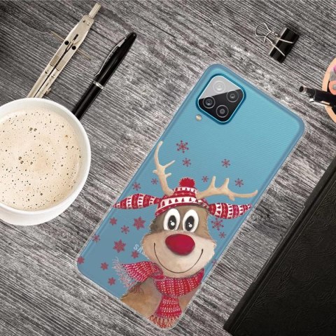 SZKŁO ETUI SAMSUNG GALAXY A12 5G PRZEZROCZYSTY ŚWIĄTECZNY RENIFER SZKŁO ETUI SAMSUNG GALAXY A12 5G PRZEZROCZYSTY ŚWIĄTECZNY RENIFER