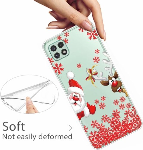 SZKŁO ETUI SAMSUNG GALAXY A22 5G PRZEZROCZYSTE MIKOŁAJ RENIFER SZKŁO ETUI SAMSUNG GALAXY A22 5G PRZEZROCZYSTE MIKOŁAJ RENIFER