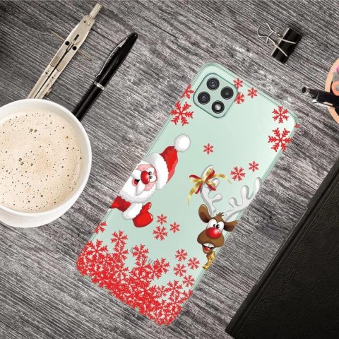 SZKŁO ETUI SAMSUNG GALAXY A22 5G PRZEZROCZYSTE MIKOŁAJ RENIFER SZKŁO ETUI SAMSUNG GALAXY A22 5G PRZEZROCZYSTE MIKOŁAJ RENIFER