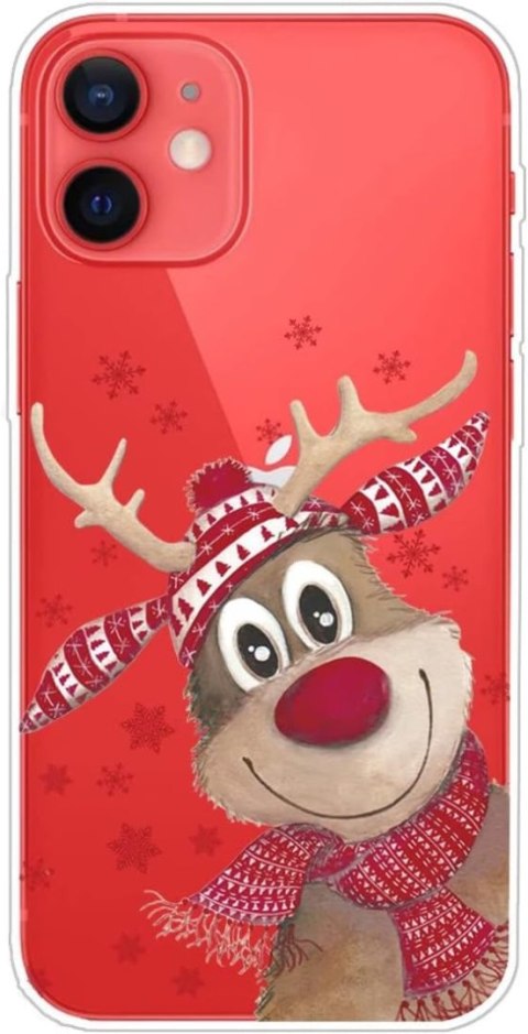 SZKŁO ETUI ŚWIĄTECZNE IPHONE 12/12 PRO PRZEZROCZYSTE RENIFER SZKŁO ETUI ŚWIĄTECZNE IPHONE 12/12 PRO PRZEZROCZYSTE RENIFER
