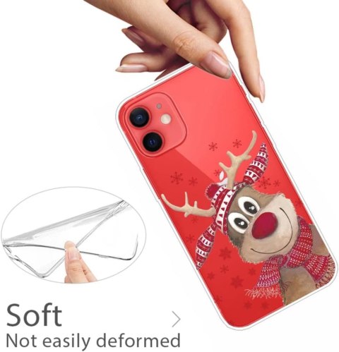 SZKŁO ETUI ŚWIĄTECZNE IPHONE 12/12 PRO PRZEZROCZYSTE RENIFER SZKŁO ETUI ŚWIĄTECZNE IPHONE 12/12 PRO PRZEZROCZYSTE RENIFER