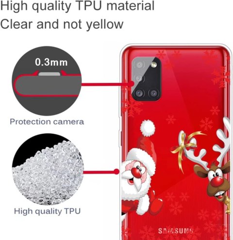 SZKŁO HARTOWANE ETUI BEZBARWNE SAMSUNG GALAXY A51 4G RENIFER ŚWIĘTA SZKŁO HARTOWANE ETUI BEZBARWNE SAMSUNG GALAXY A51 4G RENIFER ŚWIĘTA