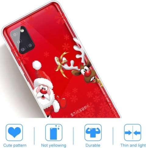 SZKŁO HARTOWANE ETUI BEZBARWNE SAMSUNG GALAXY A51 4G RENIFER ŚWIĘTA SZKŁO HARTOWANE ETUI BEZBARWNE SAMSUNG GALAXY A51 4G RENIFER ŚWIĘTA