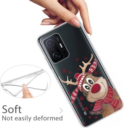 SZKŁO HARTOWANE ETUI PRZEZROCZYSTE ŚWIĄTECZNE XIAOMI 11T/11T PRO RENIFER SZKŁO HARTOWANE ETUI PRZEZROCZYSTE ŚWIĄTECZNE XIAOMI 11T/11T PRO RENIFER