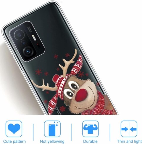 SZKŁO HARTOWANE ETUI PRZEZROCZYSTE ŚWIĄTECZNE XIAOMI 11T/11T PRO RENIFER SZKŁO HARTOWANE ETUI PRZEZROCZYSTE ŚWIĄTECZNE XIAOMI 11T/11T PRO RENIFER