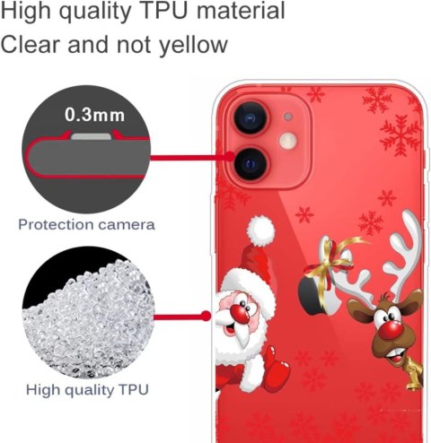 SZKŁO HARTOWANE ETUI PRZEZROCZYSTE ŚWIĄTECZNE IPHONE 12/12 PRO SZKŁO HARTOWANE ETUI PRZEZROCZYSTE ŚWIĄTECZNE IPHONE 12/12 PRO