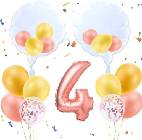 ZESTAW DEKORACJI URODZINOWYCH DLA DZIECKA 4 LATA BALONY 60cm KOLOROWE ZESTAW DEKORACJI URODZINOWYCH DLA DZIECKA 4 LATA BALONY 60cm KOLOROWE