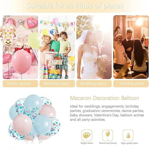 ZESTAW PASTELOWYCH BALONÓW NA BABY SHOWER ŚLUB DEKORACJE ZESTAW PASTELOWYCH BALONÓW NA BABY SHOWER ŚLUB DEKORACJE