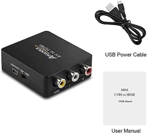 ADAPTER RCA NA HDMI KONWERTER AV NA HDMI 1080P PC/XBOX/PS4/PS5/TV/DVD ADAPTER RCA NA HDMI KONWERTER AV NA HDMI 1080P PC/XBOX/PS4/PS5/TV/DVD