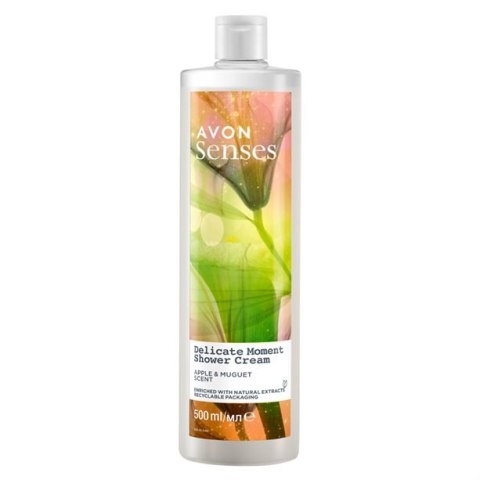 AVON KREMOWY ŻEL POD PRYSZNIC DELICATE MOMENT KONWALIA JABŁKO 500ML AVON KREMOWY ŻEL POD PRYSZNIC DELICATE MOMENT KONWALIA JABŁKO 500ML
