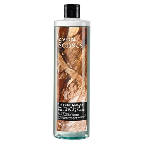 AVON ŻEL DO MYCIA CIAŁA WŁOSÓW MĘSKI EXTREME LIMITS GREJPFRUT CEDR 500ML AVON ŻEL DO MYCIA CIAŁA WŁOSÓW MĘSKI EXTREME LIMITS GREJPFRUT CEDR 500ML