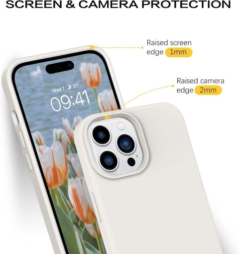ETUI APPLE IPHONE 14 PRO SILIKONOWE BEŻOWE MOCNE A2890 A2650 A2889 ETUI APPLE IPHONE 14 PRO SILIKONOWE BEŻOWE MOCNE A2890 A2650 A2889