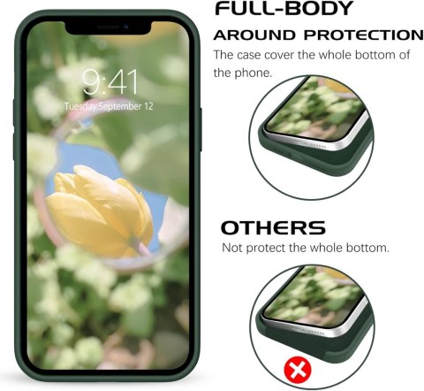 ETUI IPHONE 12 PRO MAX 6.7' ZIELONE SILIKONOWE MOCNE