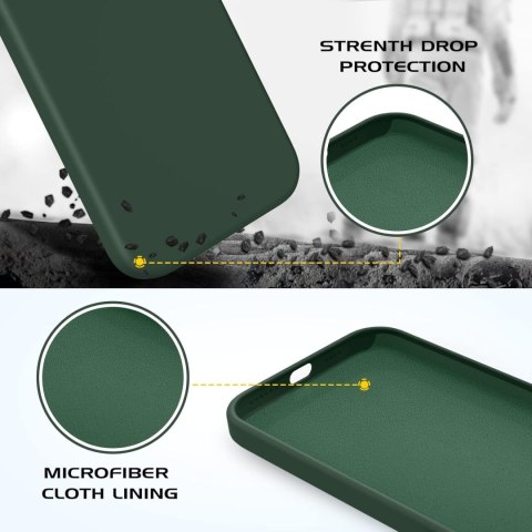 ETUI IPHONE 12 PRO MAX 6.7' ZIELONE SILIKONOWE MOCNE