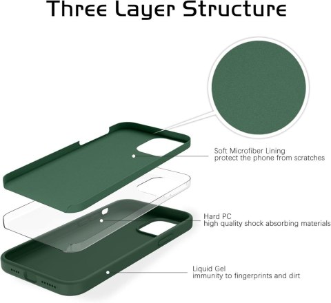 ETUI IPHONE 12 PRO MAX 6.7' ZIELONE SILIKONOWE MOCNE