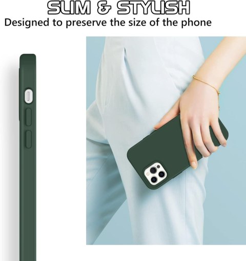 ETUI IPHONE 12 PRO MAX 6.7' ZIELONE SILIKONOWE MOCNE
