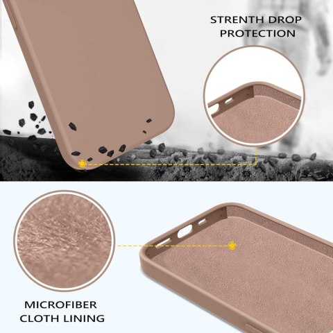 ETUI IPHONE 13 6.1 SILIKONOWE KHAKI BRĄZ WYTRZYMAŁE PRAKTYCZNE ETUI IPHONE 13 6.1 SILIKONOWE KHAKI BRĄZ WYTRZYMAŁE PRAKTYCZNE
