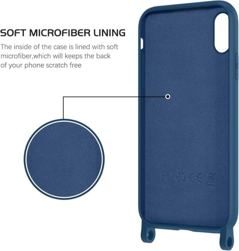 ETUI POKROWIEC DO APPLE IPHONE XR 6.1' SILIKONOWE GRANATOWE PLECKI +SMYCZ ETUI POKROWIEC DO APPLE IPHONE XR 6.1' SILIKONOWE GRANATOWE PLECKI +SMYCZ