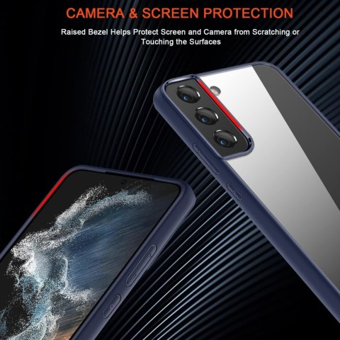 ETUI SAMSUNG GALAXY S22+ CASE PRZEZROCZYSTE PLECKI NIEBIESKA RAMKA