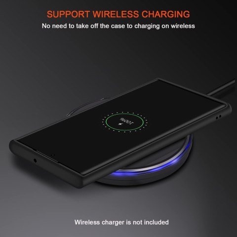 ETUI SAMSUNG GALAXY S22 ULTRA 5G PRZEZROCZYSTY RAMKA CZARNA