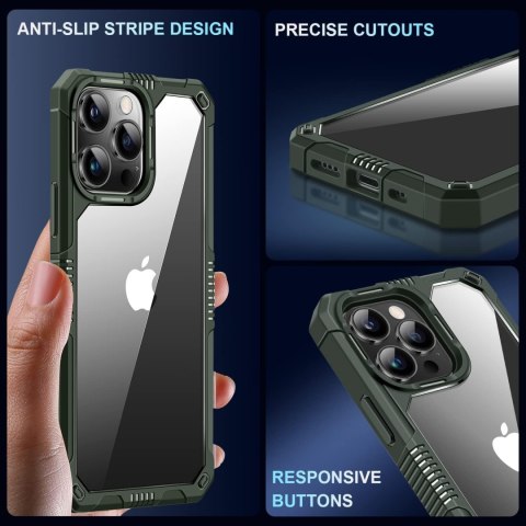 PRZEZROCZYSTE ETUI IPHONE 14 PRO 6.1' MOCNE CASE RAMKA ZIELEŃ PRZEZROCZYSTE ETUI IPHONE 14 PRO 6.1' MOCNE CASE RAMKA ZIELEŃ