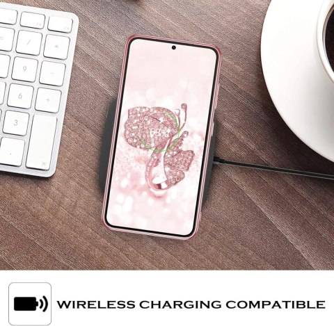 ROSE GOLD ETUI SAMSUNG GALAXY S23+ BROKATOWY MOCNY ROSE GOLD ETUI SAMSUNG GALAXY S23+ BROKATOWY MOCNY