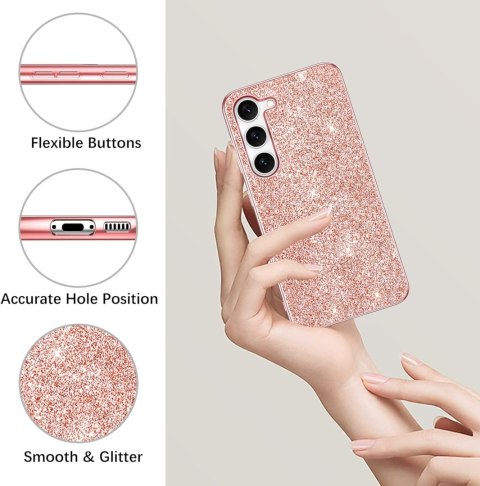 ROSE GOLD ETUI SAMSUNG GALAXY S23+ BROKATOWY MOCNY ROSE GOLD ETUI SAMSUNG GALAXY S23+ BROKATOWY MOCNY