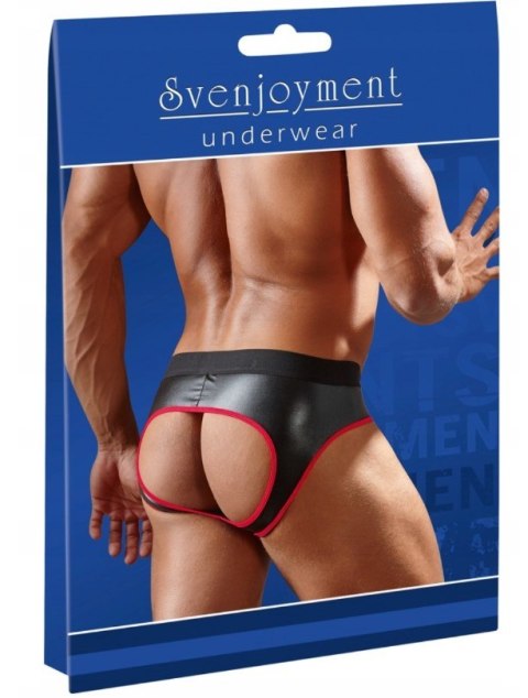 SEKSOWNE MĘSKIE MAJTKI Z OTWARTYM TYŁKIEM CZARNY CZERWONY ZAMEK SLIPY XL SEKSOWNE MĘSKIE MAJTKI Z OTWARTYM TYŁKIEM CZARNY CZERWONY ZAMEK SLIPY XL