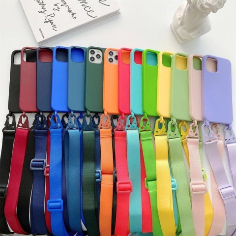 SILIKONOWE ETUI IPHONE 13 PRO MAX PLECKI MIĘTOWE SMYCZ SILIKONOWE ETUI IPHONE 13 PRO MAX PLECKI MIĘTOWE SMYCZ