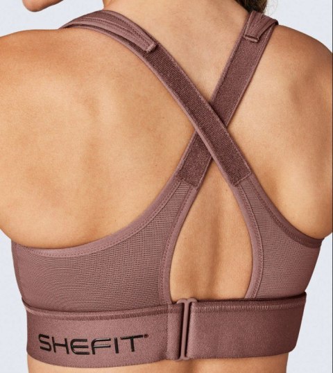 STANIK SPORTOWY SHEFIT BRUDNY RÓŻ MOCNE PODTRZYMANIE REGULOWANY XL STANIK SPORTOWY SHEFIT BRUDNY RÓŻ MOCNE PODTRZYMANIE REGULOWANY XL