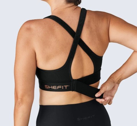 STANIK SPORTOWY SHEFIT CZARNY MOCNE PODTRZYMANIE REGULOWANY XL STANIK SPORTOWY SHEFIT CZARNY MOCNE PODTRZYMANIE REGULOWANY XL