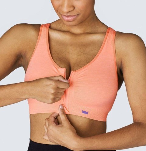 STANIK SPORTOWY TOP SHEFIT POMARAŃCZOWY ZAPINANY Z PRZODU 4XL STANIK SPORTOWY TOP SHEFIT POMARAŃCZOWY ZAPINANY Z PRZODU 4XL