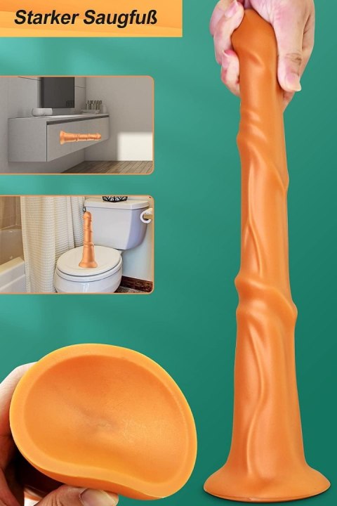 WIBRATOR Z PRZYSSAWKĄ SILIKONOWY ELASTYCZY PENIS ZABAWKA EROTYCZNA L 32cm WIBRATOR Z PRZYSSAWKĄ SILIKONOWY ELASTYCZY PENIS ZABAWKA EROTYCZNA L 32cm