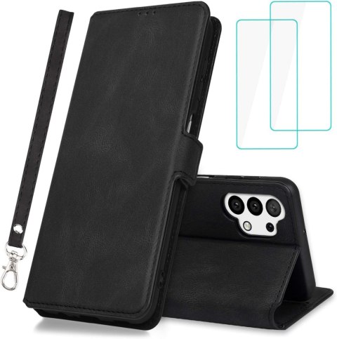 2X SZKŁO ETUI ZAMYKANE SAMSUNG GALAXY A32 5G BLACK 2X SZKŁO ETUI ZAMYKANE SAMSUNG GALAXY A32 5G BLACK