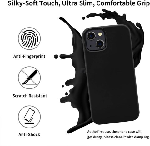 CZARNE ETUI IPHONE 13 6.1 WYTRZYMAŁE SILIKONOWE CZARNE ETUI IPHONE 13 6.1 WYTRZYMAŁE SILIKONOWE