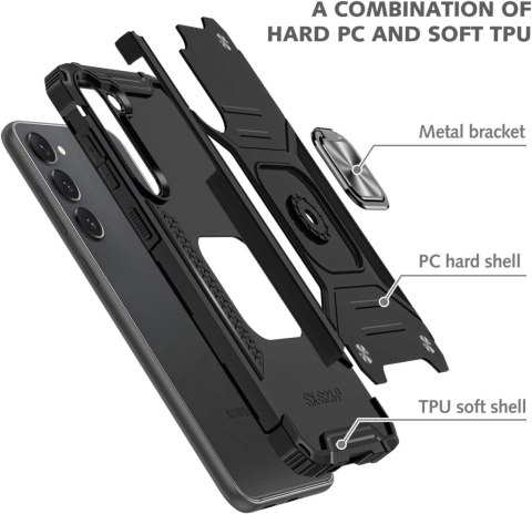 CZARNE PANCERNE ETUI SAMSUNG GALAXY S22+ 5G CZARNE PANCERNE ETUI SAMSUNG GALAXY S22+ 5G