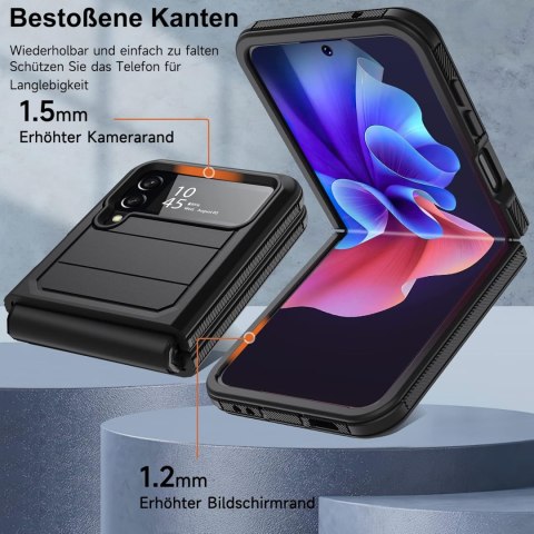 ETUI CZARNE SAMSUNG GALAXY Z FLIP 4 SKŁADANE SILIKONOWE WYTRZYMAŁE SM-F721B ETUI CZARNE SAMSUNG GALAXY Z FLIP 4 SKŁADANE SILIKONOWE WYTRZYMAŁE SM-F721B