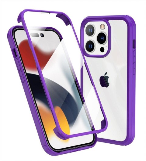 ETUI IPHONE 14 PRO 6.1' OCHRONA PRZÓD TYŁ FIOLET ETUI IPHONE 14 PRO 6.1' OCHRONA PRZÓD TYŁ FIOLET