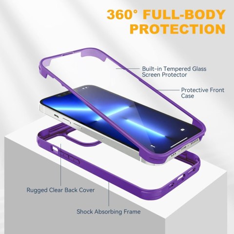 ETUI IPHONE 14 PRO 6.1' OCHRONA PRZÓD TYŁ FIOLET ETUI IPHONE 14 PRO 6.1' OCHRONA PRZÓD TYŁ FIOLET