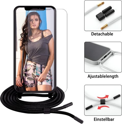 ETUI OCHRONNE DO IPHONE 13 6.1' 2x SZKŁO HARTOWANE NA EKRAN +SZNUREK A2482 ETUI OCHRONNE DO IPHONE 13 6.1' 2x SZKŁO HARTOWANE NA EKRAN +SZNUREK A2482