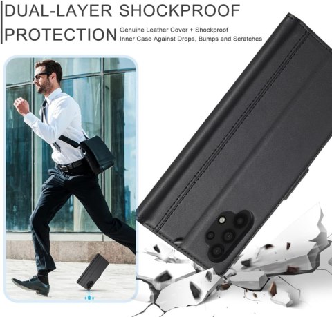 ETUI Z KLAPKĄ SAMSUNG GALAXY A32 5G CZARNE Z EKOSKÓRY ELEGANCKIE ETUI Z KLAPKĄ SAMSUNG GALAXY A32 5G CZARNE Z EKOSKÓRY ELEGANCKIE