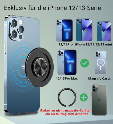 MAGNETYCZNY UCHWYT DO TELEFONU SREBRNY NA PALEC MAGNETYCZNY UCHWYT DO TELEFONU SREBRNY NA PALEC