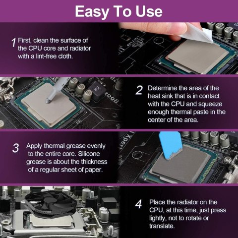 PASTA TERMOPRZEWODZĄCA NA PROCESOR ZESTAW 5SZT 5g 5.15 W/mK PASTA TERMOPRZEWODZĄCA NA PROCESOR ZESTAW 5SZT 5g 5.15 W/mK