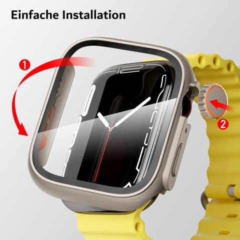 SREBRNE ETUI SZKŁO NA ZEGAREK APPLE WATCH 7/8/9 45MM SREBRNE ETUI SZKŁO NA ZEGAREK APPLE WATCH 7/8/9 45MM